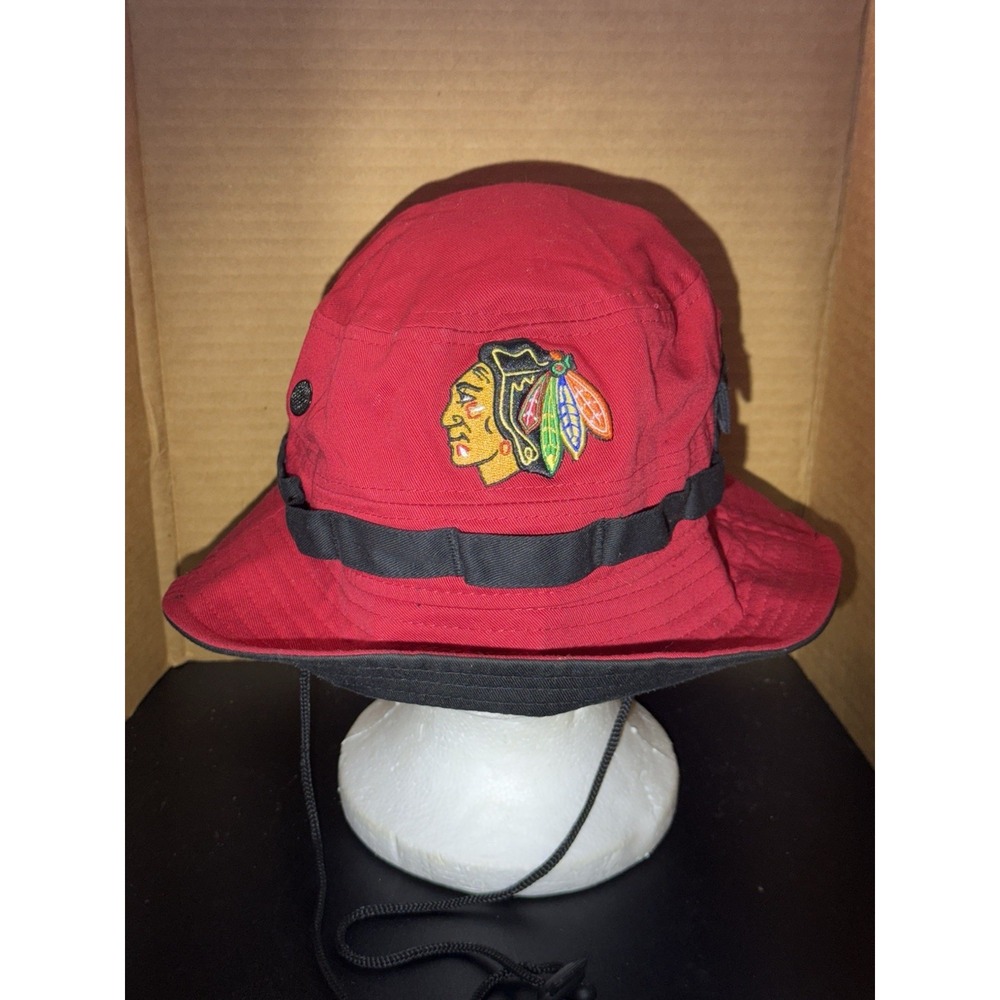 Chicago Blackhawks Red New Era XL Bucket Hat Boonie Hat Beach Hat